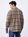 Manfinity Homme Men's Plaid Shirt Jacket