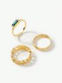 SHEIN SXY 3pcs/set Minimalist Fashionable Personalized Rings