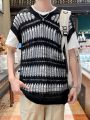 Manfinity Hypemode Men's Hollow Out Knit Sweater Vest