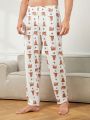 Men'S Cartoon & Letter Print Lounge Pants