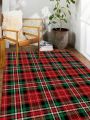 1pc Nordic Style Soft Carpet For Home Decoration, Outdoor Balcony, Retro Striped Checkered Carpet, Christmas Decoration, Living Room Modern Luxury Decor, Sofa, Table, Large Area Carpet, Bathroom Mat, Room Decor Area Rug