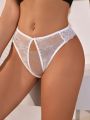 Women's Sexy Lace Panties With Bow Decoration And Pocket Design