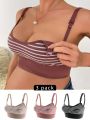 SHEIN Maternity Striped Comfortable Underwear (3pcs/Set)