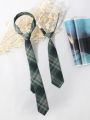 2pcs Plaid Pattern Tie
