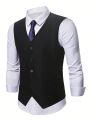 Manfinity Men Plus 1pc Button Front Waistcoat