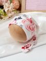 Newborn Photography Floral Print Blanket & Hat