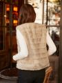 SHEIN Open Front Vest Fuzzy Coat