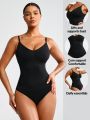 SHEIN SHAPE Ladies' Solid Color Bodysuit Shapewear