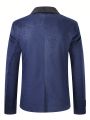 Men's Jacquard Shawl Collar Blazer