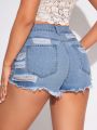 Women'S Distressed Denim Shorts
