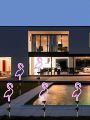 2pcs/1pc Solar neon Flamingo garden lights, neon pink flamingo lighting, waterproof outdoor path post lights, birthday party wedding Christmas decorative lights, garden, yard, lawn, park, walkway, path decoration, gifts for close friends and friends