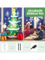 Gymax 6ft Inflatable Christmas Tree Indoor Outdoor Decoration w/ 3 Gift Boxes