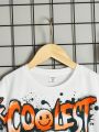 SHEIN Tween Boy Loose Fit Comfortable Casual T-Shirt With Emoticon & Letter Print