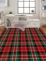 1pc Nordic Style Soft Carpet For Home Decoration, Outdoor Balcony, Retro Striped Checkered Carpet, Christmas Decoration, Living Room Modern Luxury Decor, Sofa, Table, Large Area Carpet, Bathroom Mat, Room Decor Area Rug