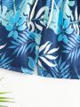 Baby Swimwear Woven Fabric Leaf Print Beach Shorts