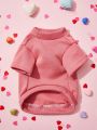 PETSIN Valentine's Day Petsin Pink Heart Patterned Pet Hoodie, 1pc