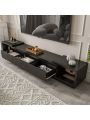 TV Stand with 3 Drawers, Modern Extendable TV Stand in Stretch for TVs up to 120