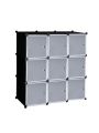 1 Set Of Storage Organizer Diy 9-cube Storage Shelving With Doors For Bedroom Living Room