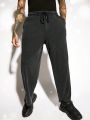Manfinity EMRG Men's Solid Color Drawstring Waist Casual Sweatpants