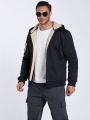 Manfinity Men Thermal Lined Zip Up Hooded Jacket