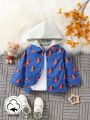 Baby Boys' Cartoon Print Color-Block Hooded Jacket