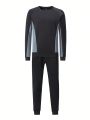Daily&Casual Men's Color-block Raglan Sleeve Sports Suit
