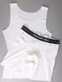 Men'S Shapewear Set Including Waist Trimmer & Long Leg Boxer Briefs With Letter Printed Band