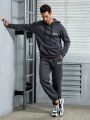 In My Nature Men's Gray Hooded Sweater, One Piece
