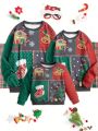 Men Christmas Print Drop Shoulder Sweatshirt