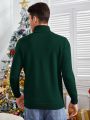 SHEIN Men'S Solid Color Turtleneck Long Sleeve Sweater