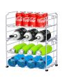Auledio 2 Pack Adjustable Water Bottle Organizer Storage, 2-Tier Stackable Wine Bottle Holder Rack