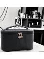 1pc Multifunctional Cake Style Portable Cosmetic Bag With Large Capacity For Travel Toiletries And Makeup