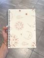 Ariqdhaksinargha Natural White Paper Notebook With Sun, Moon, And Stars Design