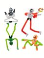 JOYIN 4 PCS Halloween Sensory Stretchy Fidget Toys, Stress Relief Telescopic Pop Tube Toys, Halloween Party Favors Children Gift, Pumpkin, Skeleton, Vampire, Kids Sensory Toys