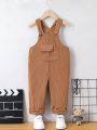 SHEIN Toddler Boys' Corduroy Overalls