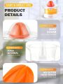 Original Citrus Juicer Orange Juice Machine 500Ml Capacity 25W Power Push Start for Family Breakfast Office Dormitory Red