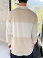Manfinity Hypemode Polo Collar Colorblock Men's Sweater