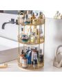 360° Rotating 3 Tiers Makeup Organizer, Bathroom Makeup Carousel Spinning Holder Rack, Large Capacity Cosmetics Storage Vanity Shelf Countertop, Fits Cosmetics, Perfume, Skin Care, Lipsticks