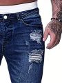 Men'S Plus Size Skinny Ripped Jeans