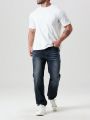 Extended Sizes Men's Plus Size Straight Leg Jeans