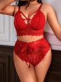 Plus Size Bra & Panty Set Without Steel Ring (Valentine's Day Special)