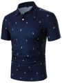 Manfinity Men Plant Print Polo Shirt