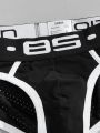 Men Letter Tape Contrast Binding Brief
