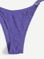 SHEIN Swim Basics Ring Linked Bandeau Tie Side Bikini Swimsuit