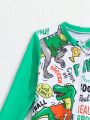 Infant Boys' Cartoon Dinosaur Long Sleeve One-Piece Swimsuit