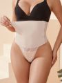Women's Sexy Lace Patchwork High Waist Tummy Control Thong Shapewear