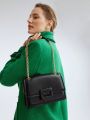 MOTF PREMIUM SQUARE BUCKLE CHAIN BAG