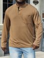 Men'S Plus Size Long Sleeve Polo Shirt