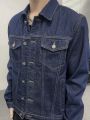 Men's Outer Seam Decor Double Pocket Design Denim Jacket