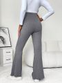 SHEIN Maternity Adjustable Waist Flare Leg Pants